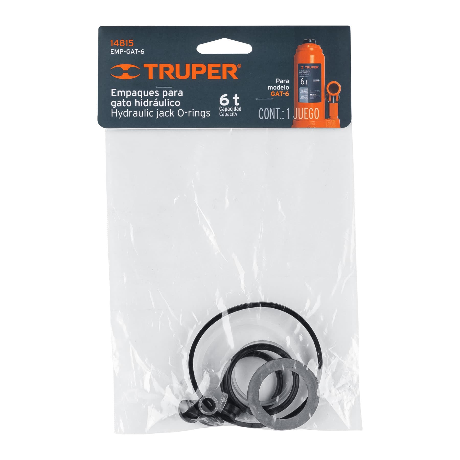 Empaques Para Gato Hidraulico 14815 / Empaques para gato hidráulico de botella de 6 Ton, Truper